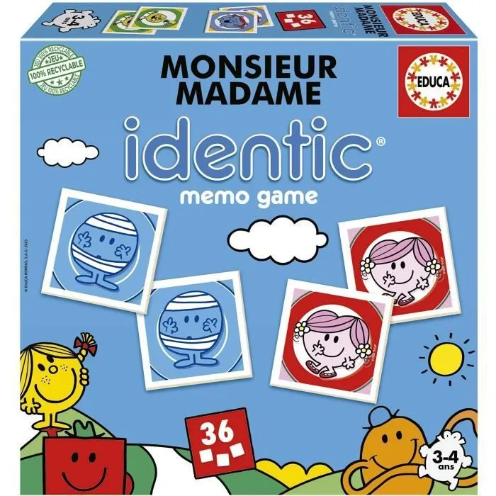 Jeu d'apprentissage - EDUCA - Monsieur Madame - Identic-0