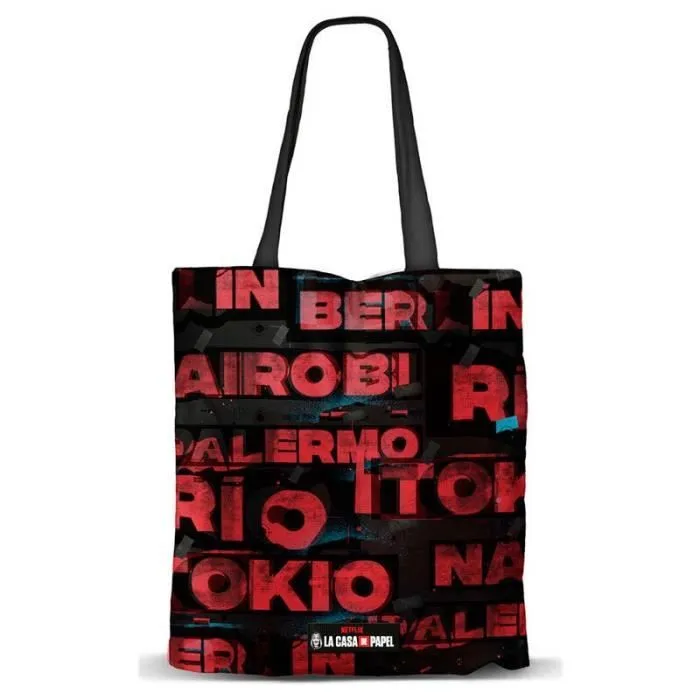 Sac de Courses La Maison de Papier Cities - Money Heist - Shopping Bag-0