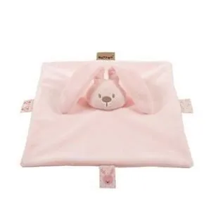 Doudou rose - NATTOU - Idéal pour les câlins - Marionnette - 26 x 26 cm-1