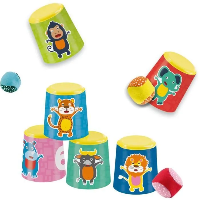 Jeu de canettes et boules souples - SES CREATIVE - Chamboule-tout et pétanque-2