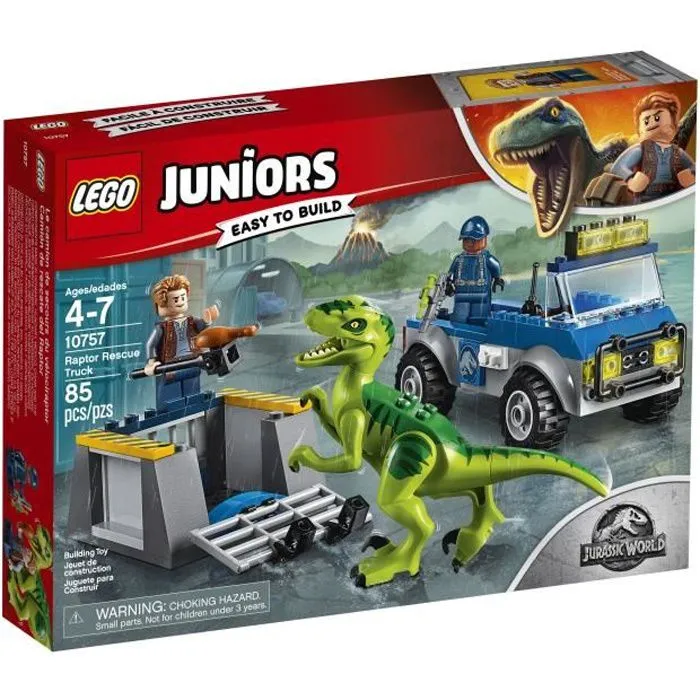 LEGO® Juniors Jurassic World™ 10757 Le Camion De Secours Des Raptors - Jeu de construction-0