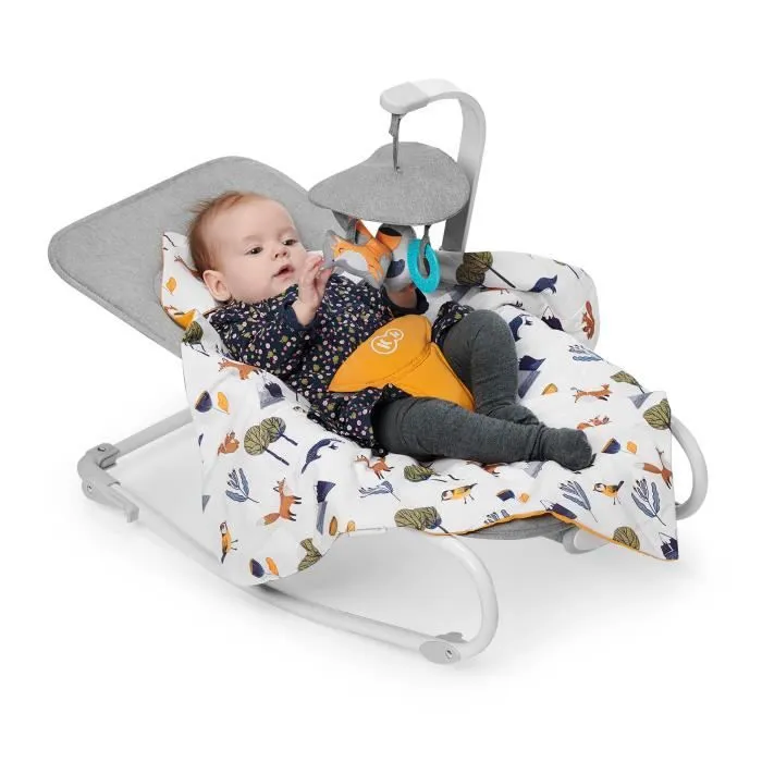Transat-balancelle 2en1 FELIO 2 - KINDERKRAFT - Jaune - Arche jouet - Pliable - Léger-3