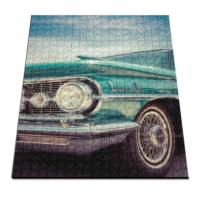 Puzzle Classique - FABULOUS - Voiture Americane Verte Vintage 1950 - 500 Pièces - Adulte - Intérieur-2