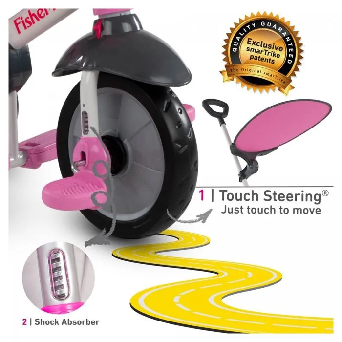 Tricycle SMARTRIKE Charm Plus Fille Rose - 12 mois à 4 ans - Extérieur-4