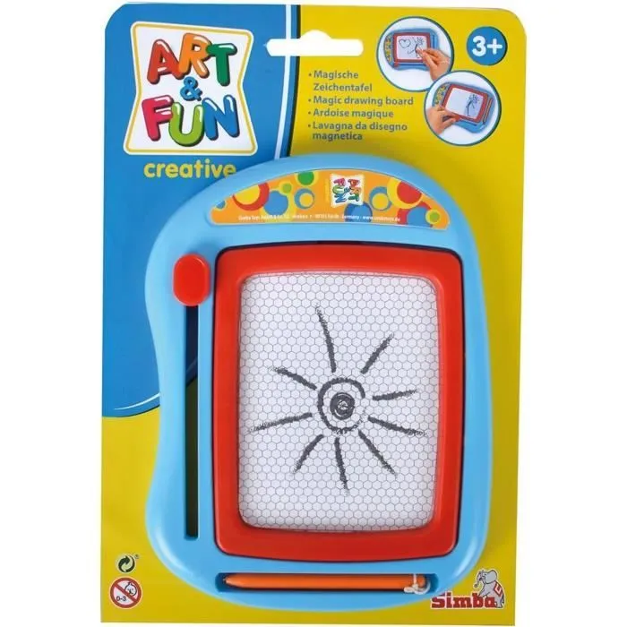 Ardoise magique - Simba Toys - Art & Fun - Surface magnétique - Bleu - Pour enfants à partir de 3 ans-3
