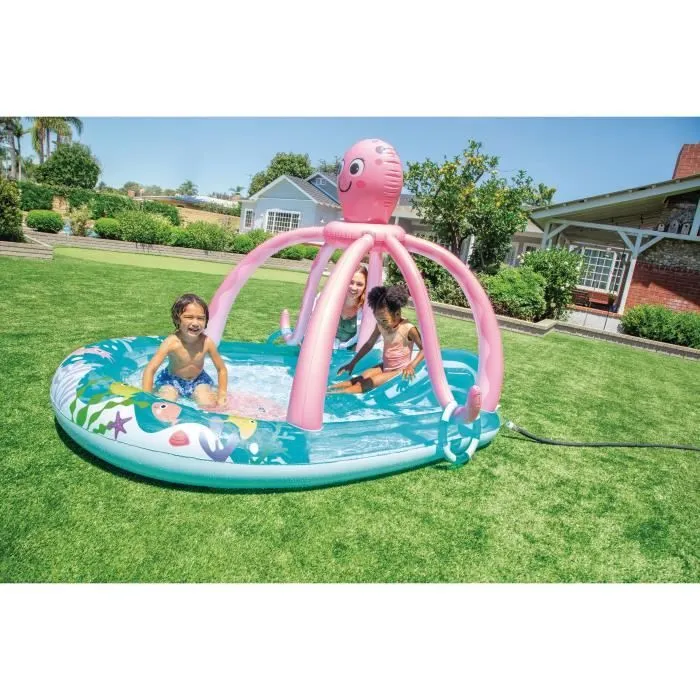 Aire de jeux gonflable - INTEX - Pieuvre - 229 Litres - 2 ans et + - 234 x 183 x 150 cm - Inclus : 2 anneaux gonflables-2