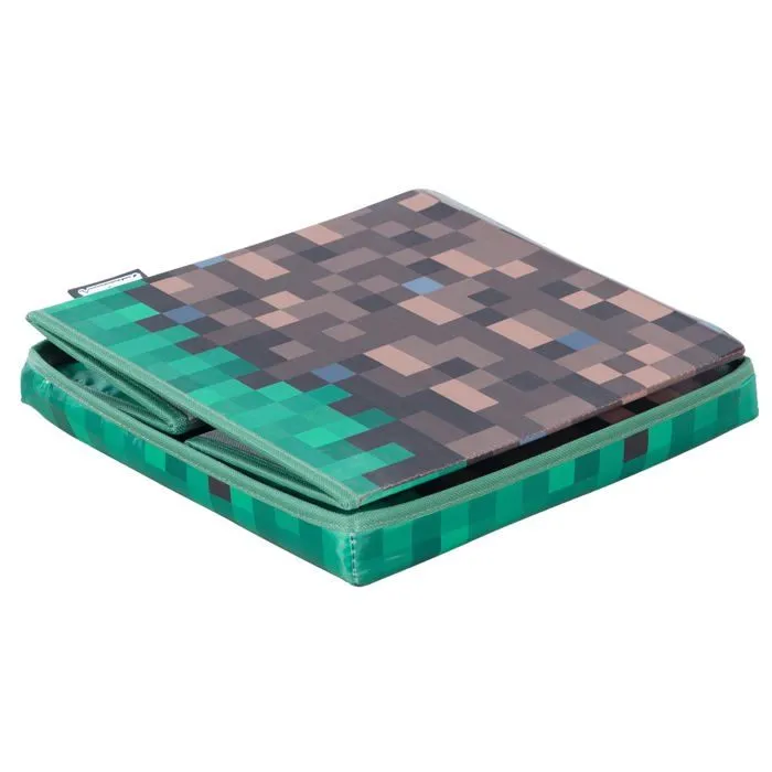 Coffre à Jouet Pliant 2en1 - ROBA - Minecraft – Bloc d'Herbe – 30 x 30 x 30 cm – Rangement et Siège pour Enfants-2