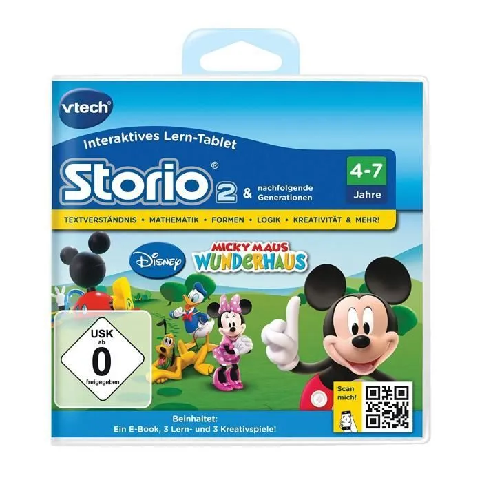 VTech Jeu éducatif Storio 2, Storio 3S Thème : la maison de Mickey [Français non garanti] - 80-230404-0