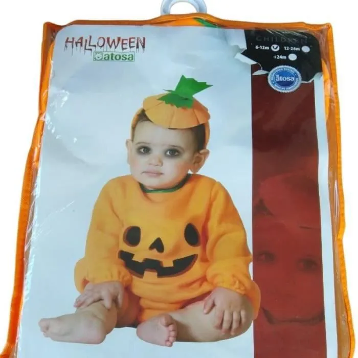 Déguisement Bébé Citrouille - JOUR DE FETE - Taille 6/12 mois - Polyester - Mixte-0