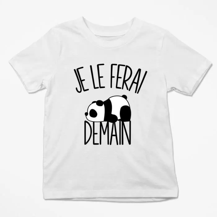 T-shirt Enfant - Planetee - Panda - Manches courtes - Col arrondi - 12 ans-0