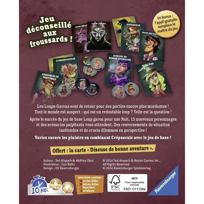 Loup-Garou pour un Crépuscule - Ravensburger - Jeu d'ambiance Enfants et Adultes - Jeu de rôle - 3 à 10 joueurs dès 10 ans-1