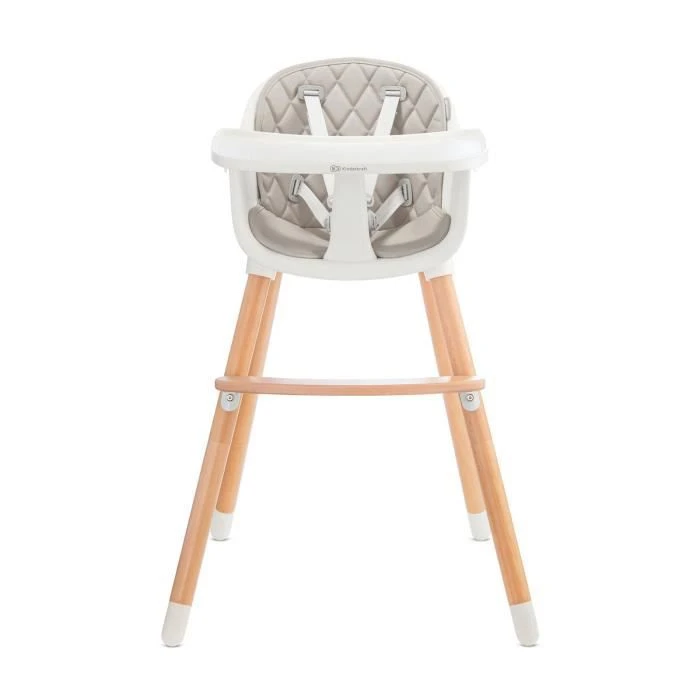 Kinderkraft Chaise haute bébé évolutive 2 en 1 SIENNA Plateau réglable Tablette amovible - Gris-1