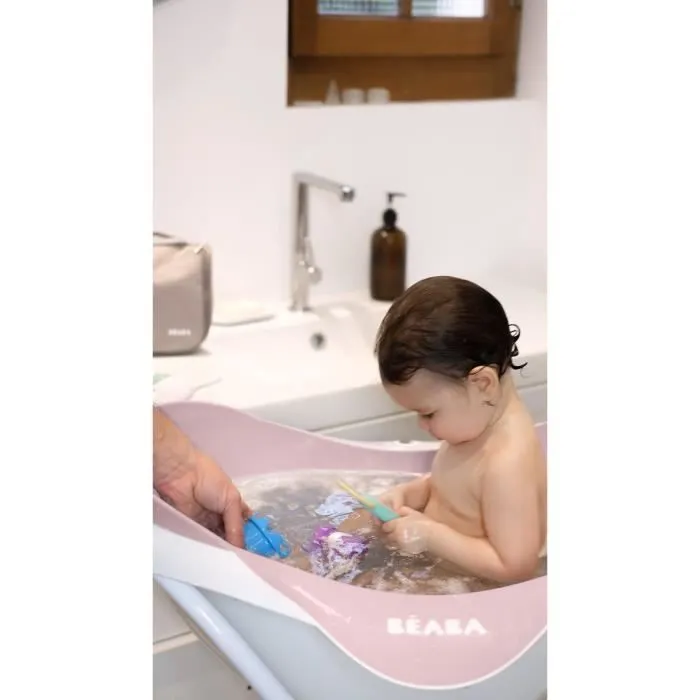 BEABA, Baignoire pour Bébé Camélé'O, Antidérapante et Confort, - Old Pink-2