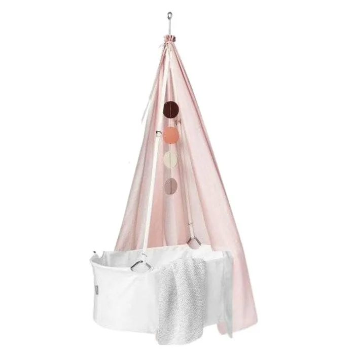 Voile de berceau suspendu, Rose pastel-0