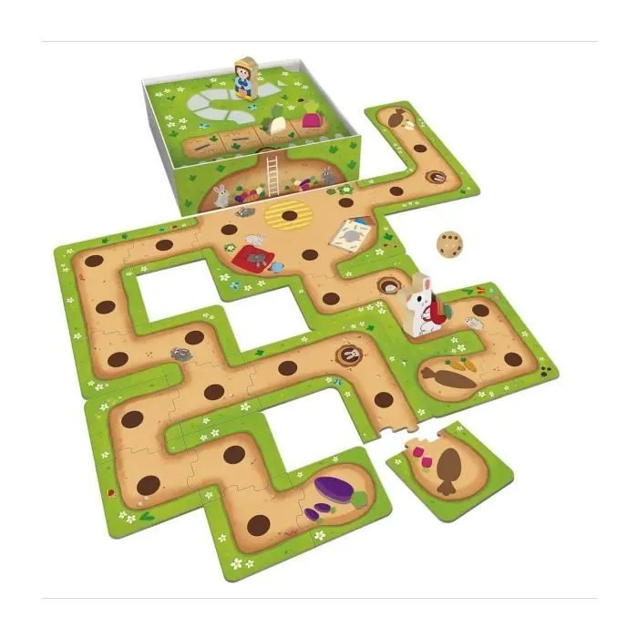 Jeu de coopération - GOULA - Robin Rabbit - 20 pièces chemin - 4 légumes - 1 fermier-2