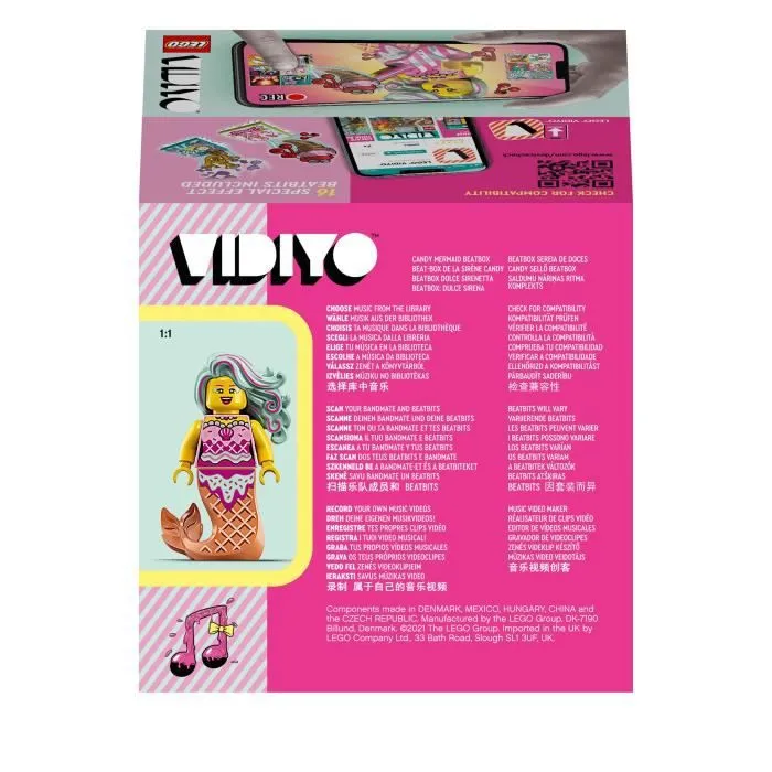 LEGO® 43102 VIDIYO™ Candy Mermaid BeatBox Créateur de Clip Vidéo Musique, Jouet Musical avec Sirène, Appli Set de Réalité Augmentée-4
