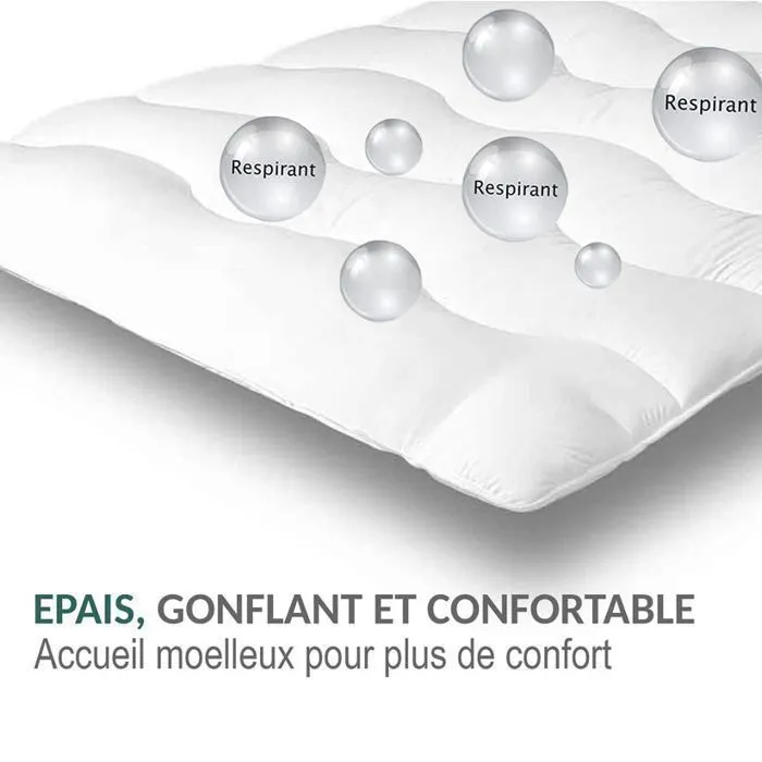 Surmatelas - Sampur - Nuage - 140 x 190 cm - Confort Moelleux - Anti-acarien-4