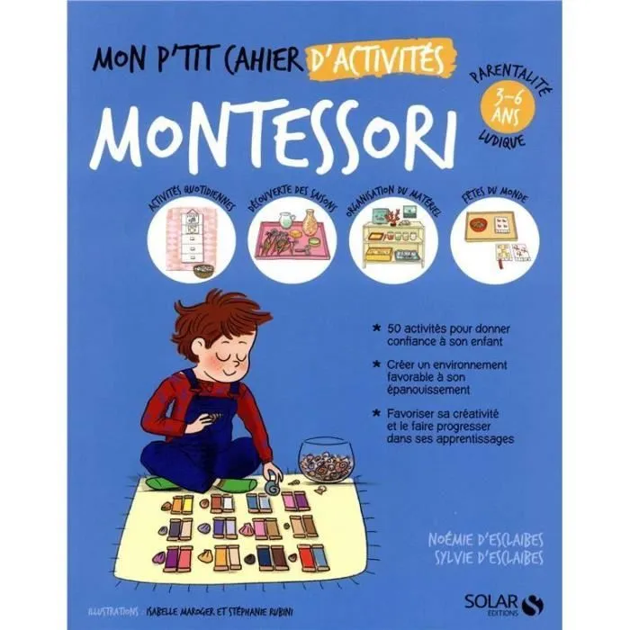 Livre - MON P'TIT CAHIER ; activités Montessori ; 3/6 ans-0