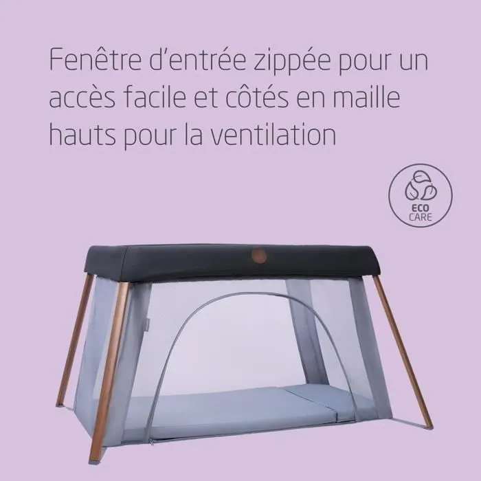 MAXI-COSI IRIS 2, Lit de voyage 2 en 1 - Compact - Evolutif - léger - De la naissance à 3 ans, ESSENTIAL GRAPHITE-5