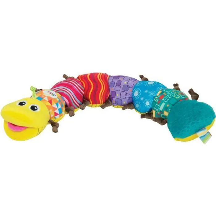 Jouet d'éveil musical - LAMAZE - Chenille - Matières douces - Bruits de papier - Hochets - Pouët-pouët-0