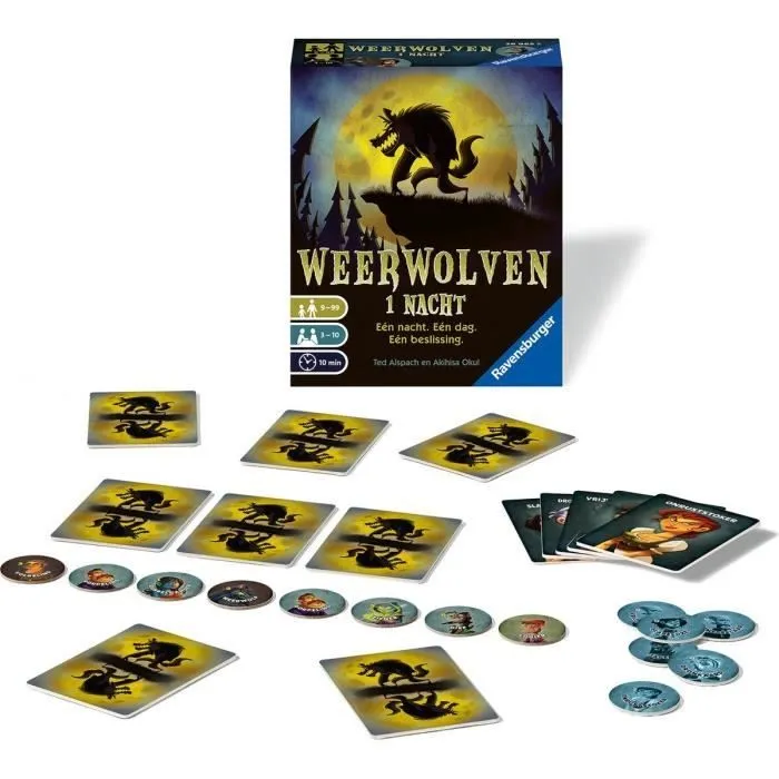Jeu de société - RAVENSBURGER - Loup-garou 1 nuit - 8 joueurs ou plus - 30 min - Jeu d’ambiance-1