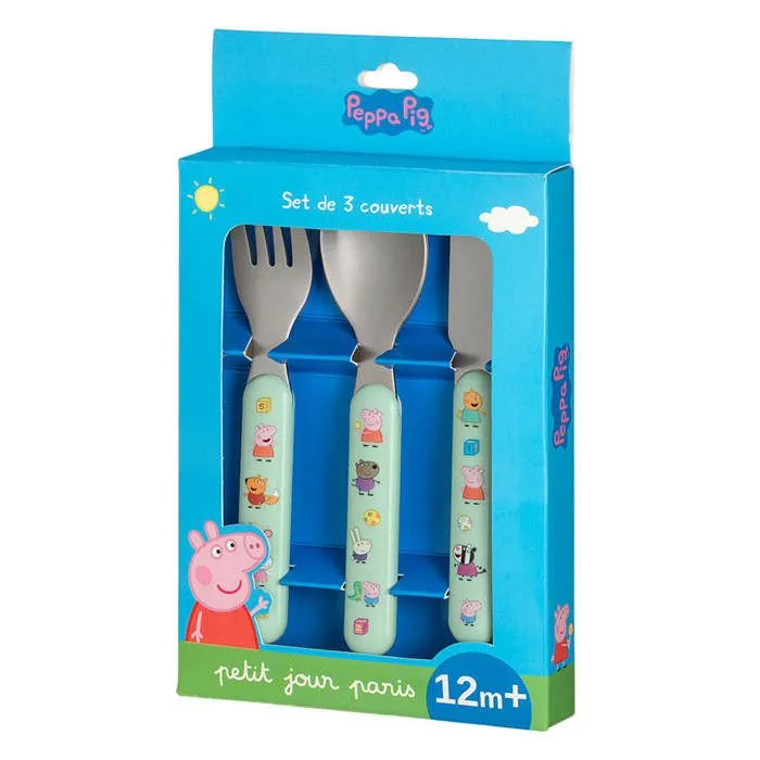 Set de 3 couverts : Peppa Pig-1