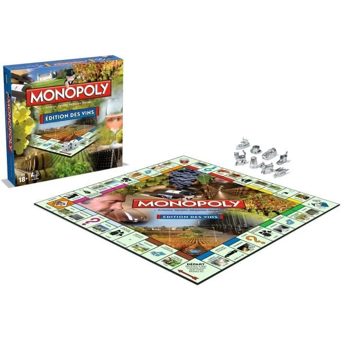 MONOPOLY Editions des vins, Jeu de societé, Version française-2