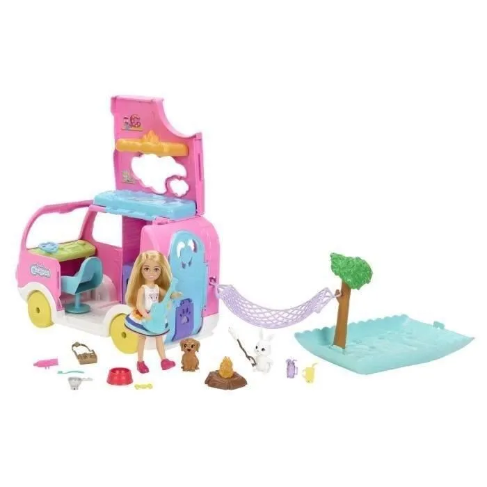 Barbie®-Camping-Car 2 en 1 de Chelsea-Coffret HNH90-0