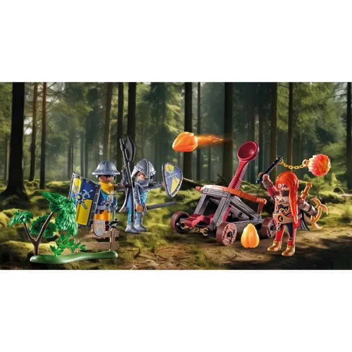 PLAYMOBIL 71485 Chevaliers et catapulte, Les chevaliers Novelmore, 54 pièces, Dès 4 ans-1