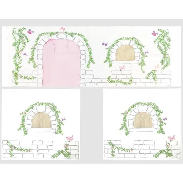 Lit mi-hauteur avec toboggan Astrid - VIPACK - Gris - 90x200 cm - Tente et sacs de rangement inclus-1