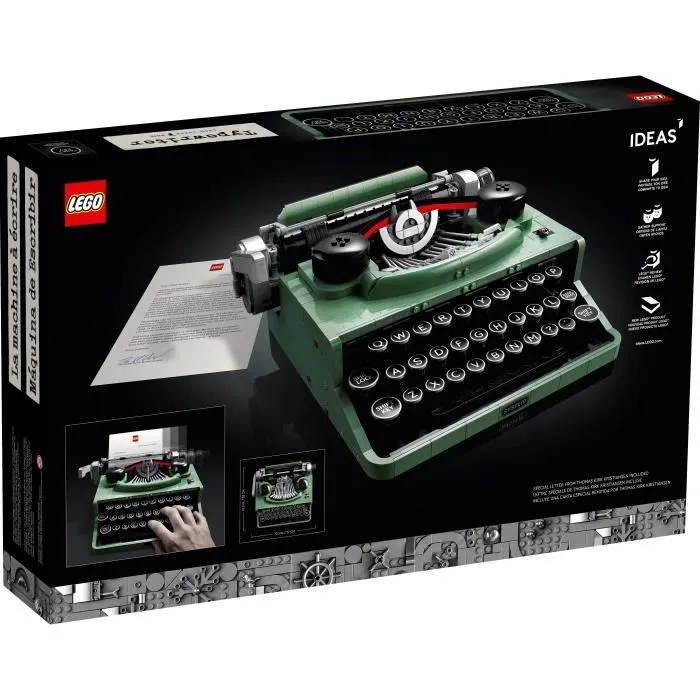 Machine d'écriture des idées - Lego - 21327 - 2079 pièces - Vert kaki - Montage à assembler soi-même-1