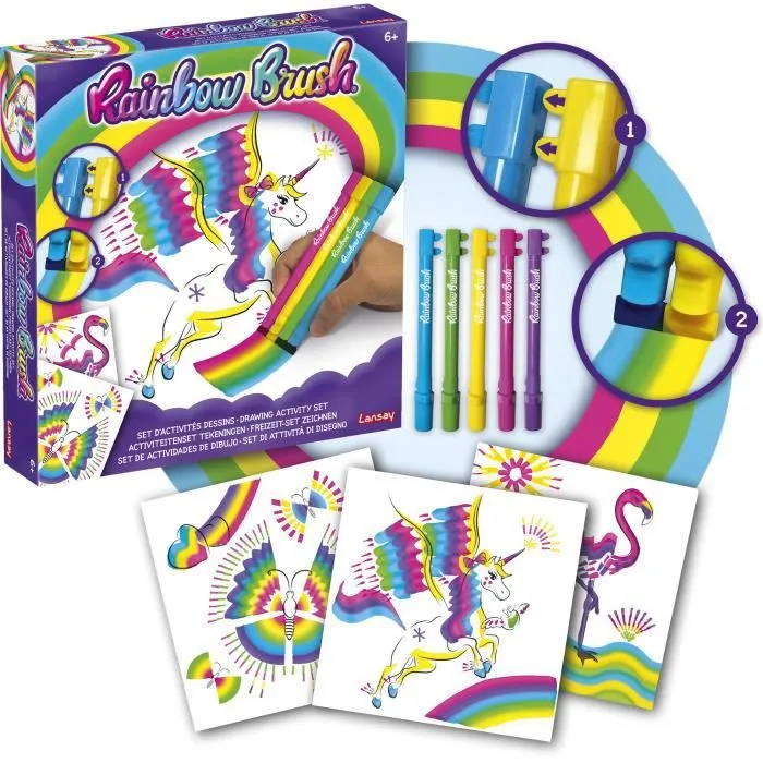 Set d'Activités dessins Rainbow Brush de LANSAY pour enfants dès 6 ans-0