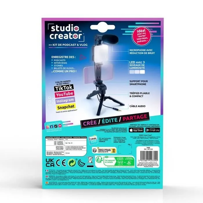 Kit de Vlogging - Studio Creator - INF 033 - Canal Toys-8
