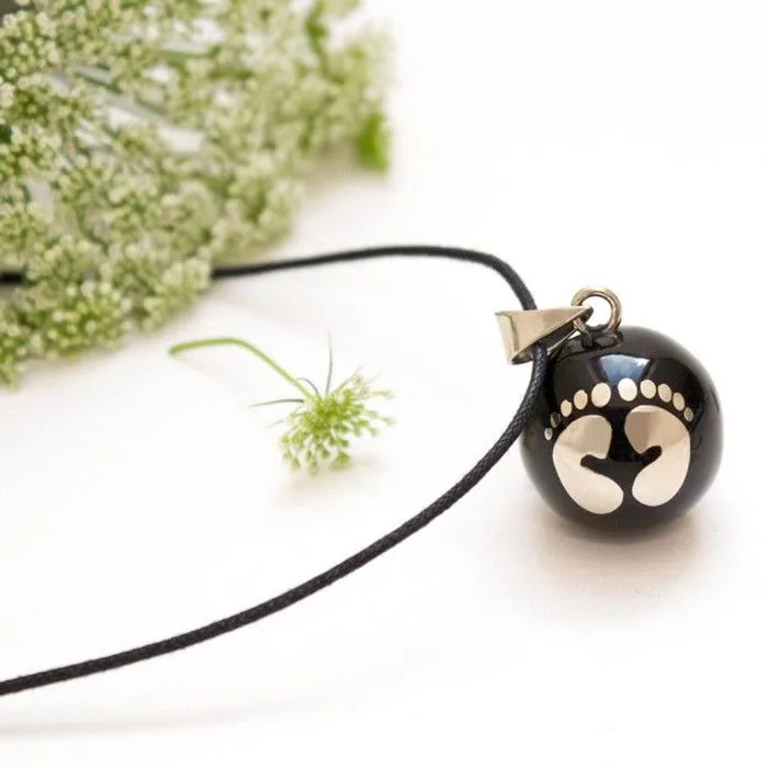 Bola de grossesse Collier bijoux avec pierre 150 cm Rose-4