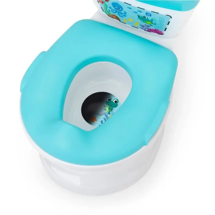 BABY EINSTEIN Mini Toilette enfant avec Réducteur de Toilette inclus, Chasse d'eau musicale-3
