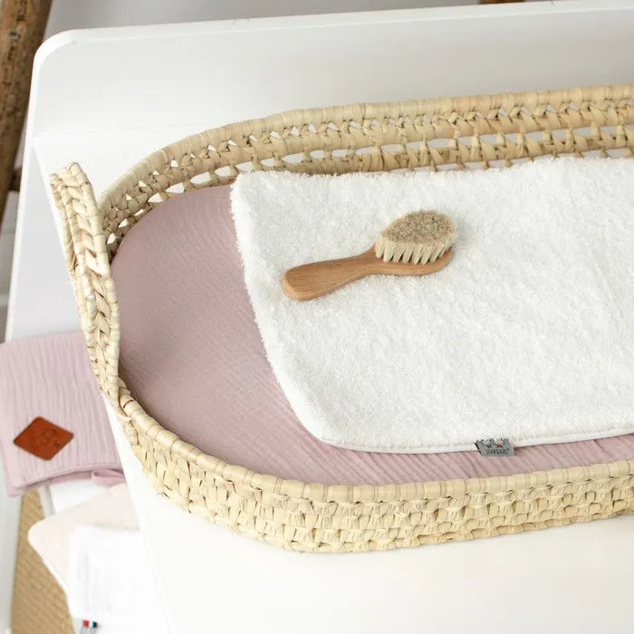 Set matelas à langer : panier + matelas + drap-housse + tapis de change JEANNE Rose 77 x 36 77 x 36 Rose-1