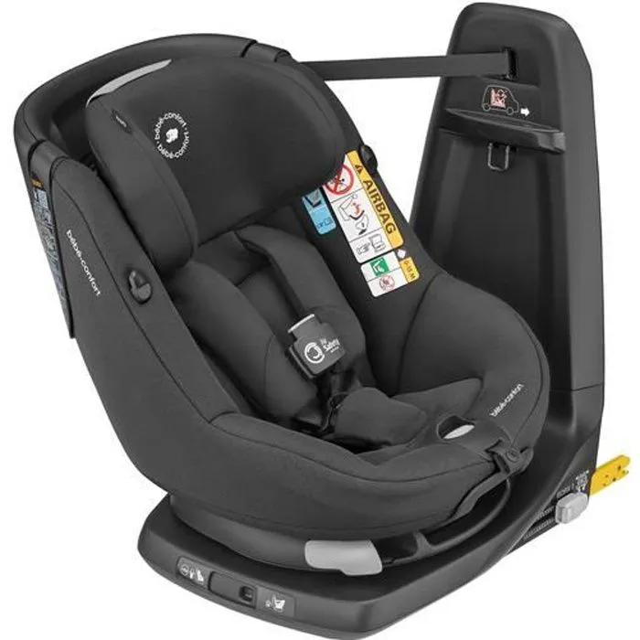 Siège auto BEBE CONFORT AxissFix Air, Group 0+/1, Isofix, Pivotant, i-Size, Air bags intégrés, Authentic Black, de 4 mois à 4 ans-0