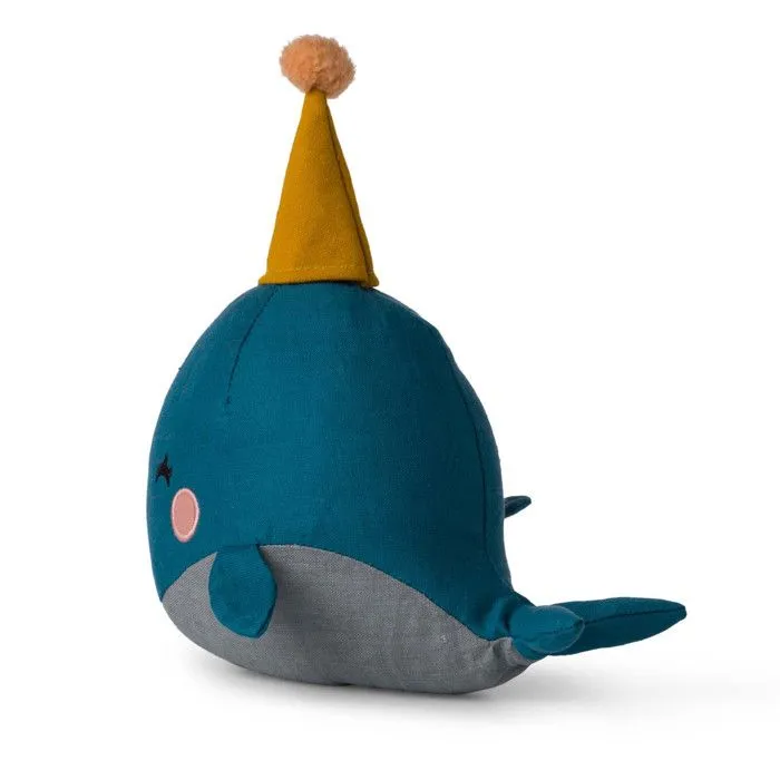 Peluche  dans un coffret cadeau Baleine Bleu 21 cm-2
