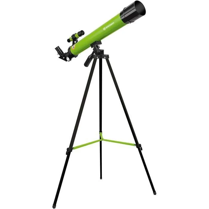 Lunette astronomique 45/600 AZ - BRESSER JUNIOR - Grossissement jusqu'à 100x - Trépied réglable en hauteur - vert-1