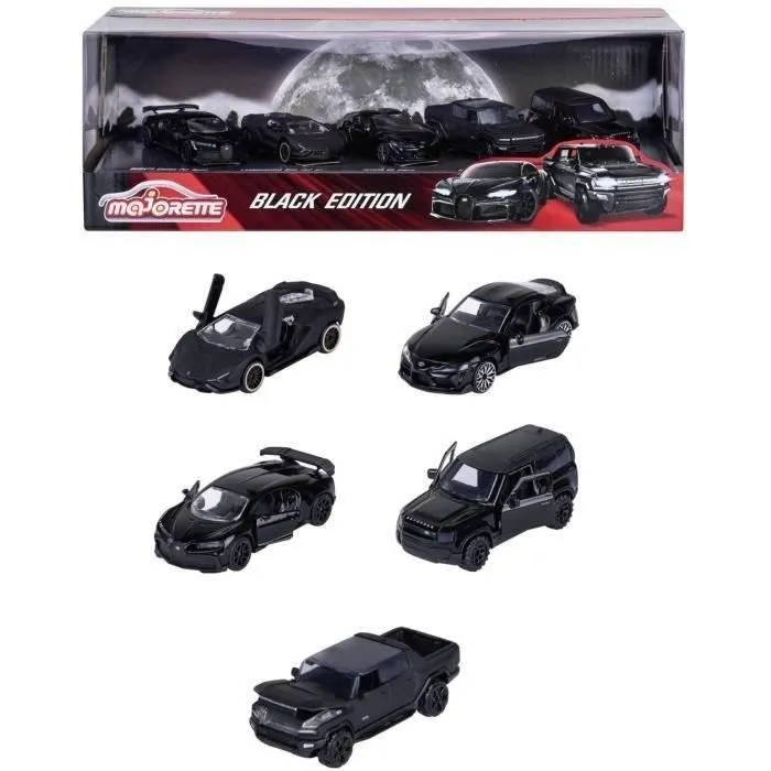 MAJORETTE - Giftpack - Black Edition 5Pcs Giftpack - Véhicules à collectionner-0