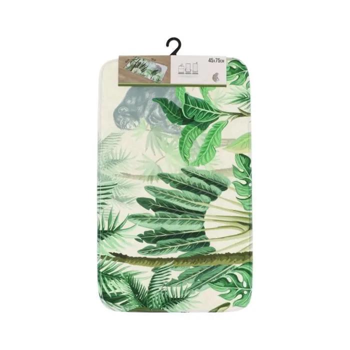 TENDANCE - Tapis de salle de bain en Microfibre 45 x 75 cm déco Bonobo-0