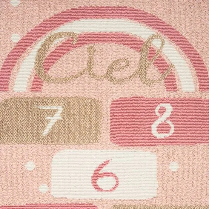 Tapis enfant "Marelle" - rose 80x150 cm - Rose - Atmosphera createur d'interieur-1