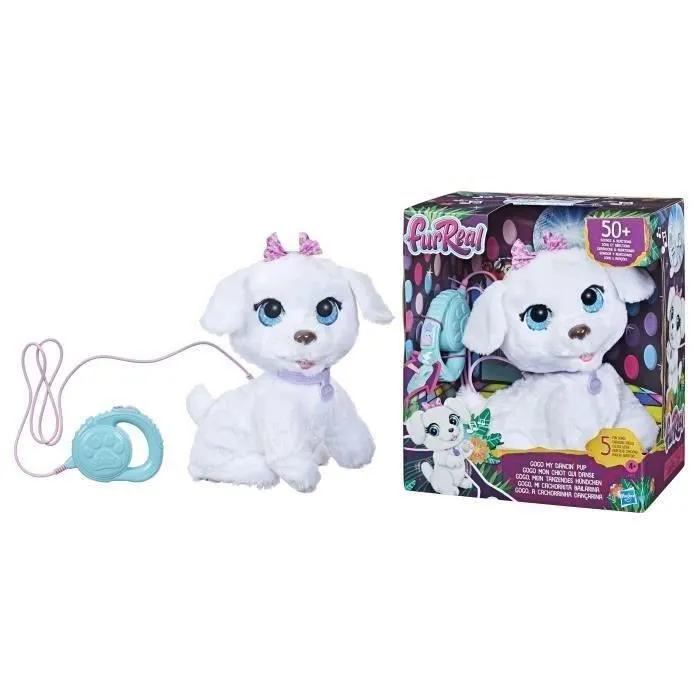 Peluche interactive GoGo mon chiot qui danse - animal électronique dansant + de 50 sons et réactions - dès 4 ans - FURREAL FRIENDS-0
