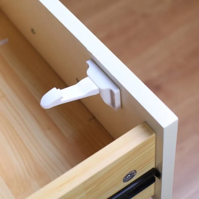 FORMULA BABY Lot de 2 bloques portes-tiroirs invisible, à fixer à l'intérieur pour plus de discrétion-1