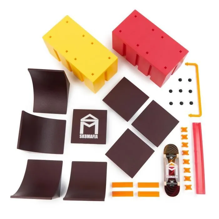 Tech Deck - Starter Set X-Connect - Vertical Wall- Skate Park + 1 finger skate - À construire et personnaliser-1