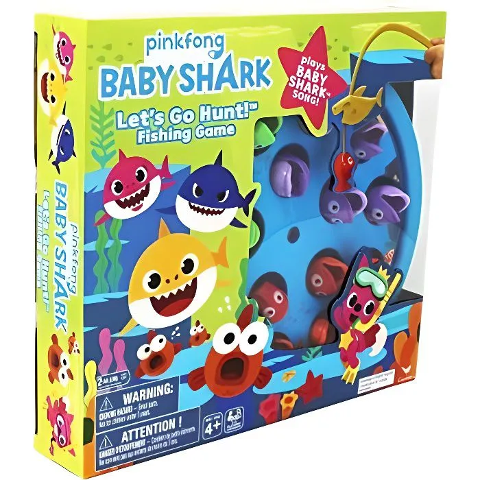Jeu de Pêche enfant - SPIN MASTER - 6054916 - Baby Shark - 2 joueurs ou plus - Bleu - Multicolore-0