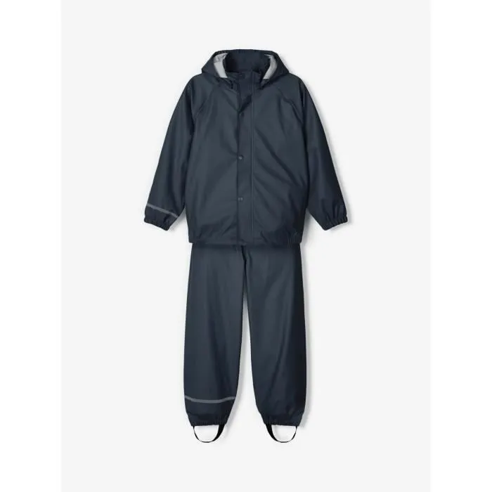 Ensemble de pluie enfant - Name it - dark sapphire - Imperméable - Coupe-vent - Capuche détachable-1