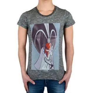 Tee Shirt Little Eleven Paris Jaffar SS Mixte - Gris-1