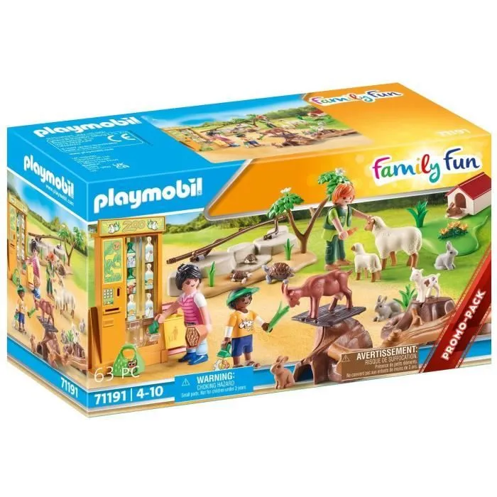 PLAYMOBIL 71191 Ferme pédagogique, Le parc animalier, Animaux domestiques, Family Fun, Country, 63 pièces, Dès 4 ans-0