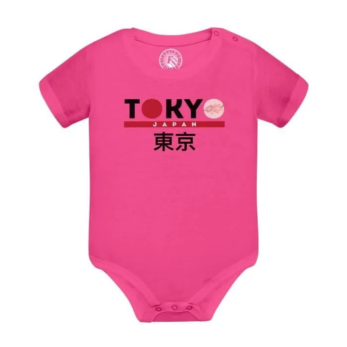 Body Bébé Manche Courte Rose Tokyo Japan Japon Asie Culture Ville Sakura-0